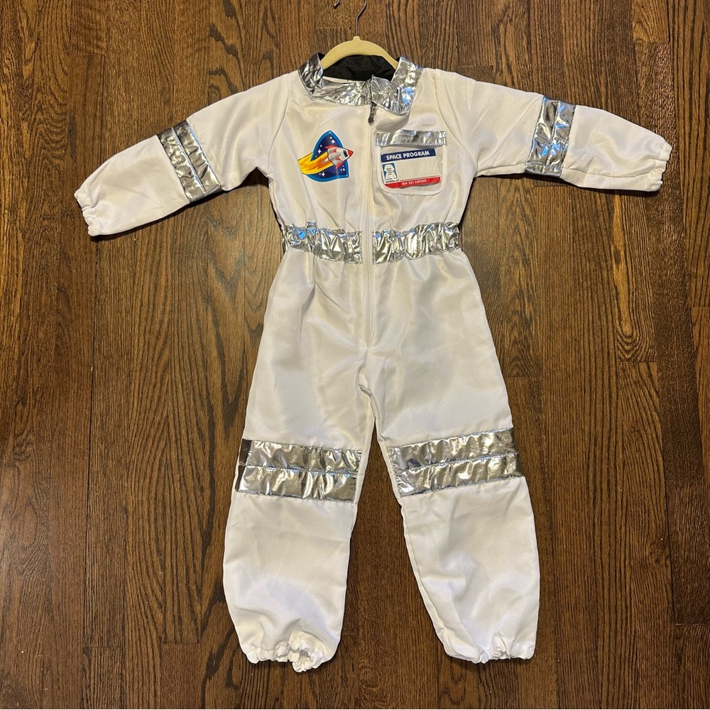 Melissa and Doug Kids Costume Astronaut White One Piece 3-6 Years NWOT